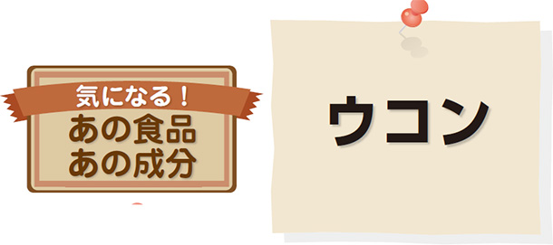 気になる!あの食品、あの成分 ウコン