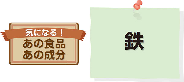 気になる!あの食品、あの成分 鉄