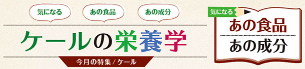 気になる!あの食品、あの成分 ケール